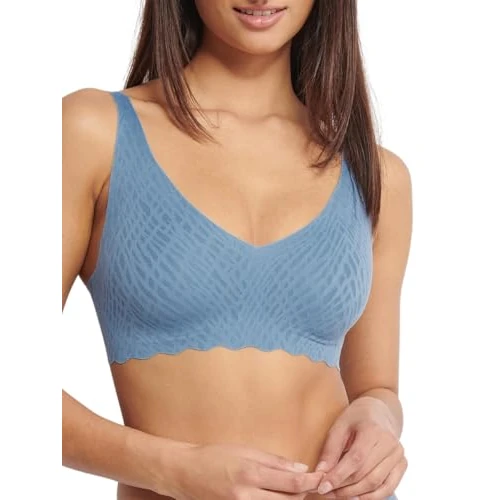 sloggi Donna Zero Feel Bliss Soft Bra, Azzurra Blu