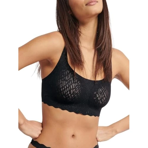 sloggi Donna Zero Feel Bliss Top, Nero, M