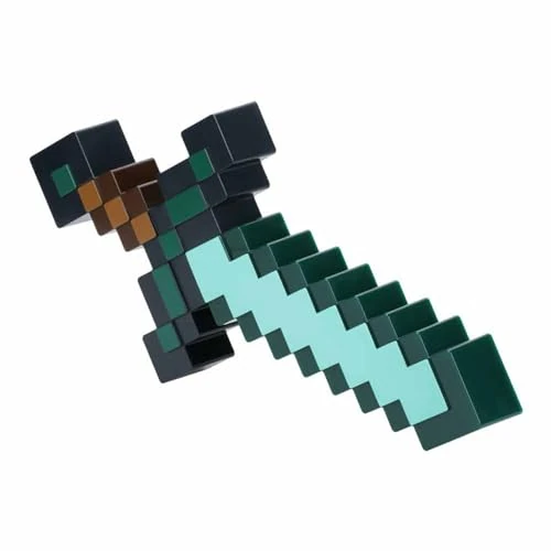 Minecraft Diamantschwert Licht - Offiziell lizenziertes Merchandise, 3 dynamische Lichtmodi mit Sound-Reaktion, Gamer-Raum-Dekor & Sammlerstück, USB- oder batteriebetrieben