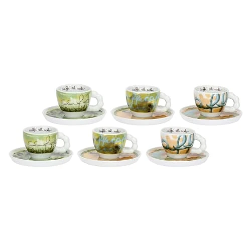Offerta a tempo: THUN - Set 6 tazzine espresso con piattino, Vogliadi - Porcellana - info in arrivo - 51% da 69.90 € a 34.49 €