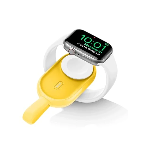 VEGER Batterie Externe 1200mAh, Mini Power Bank sans Fils Conçu Spécialement pour Apple Watch Série 9 8 7 6 5 4 3 2 SE Ultra/38/40/42/44mm, avec Câble USB C Intégré