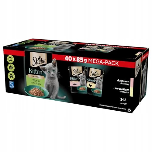 Beperkte aanbieding: Sheba Kattenvoer voor kitten in portiezak, fijne diversiteit met zalm (MSC) en kip in saus, multipack 40 x 85 g van 30.99 EUR naar 30.99 EUR (besparing 0%)