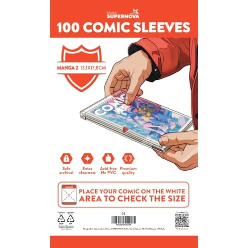 Offerta a tempo: Studio Supernova - 100 Buste Protettive Manga 2 (13,1 x 17,8) - 0.00% da 9.00 € a 9.00 €