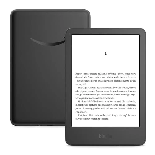 Offre limitee: Amazon Kindle (Nouvelle génération) - Le plus léger et compact, avec écran antireflets, changements de page plus rapides et éclairage avant réglable - 16 Go - Avec publicités - Noir de 109.99 EUR a 109.99 EUR (economie 0%)