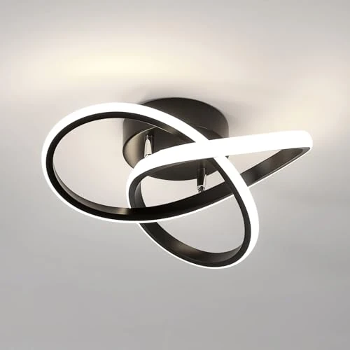 Zeitlich begrenztes Angebot: Comely LED Deckenleuchte, 30W 3375LM Moderne Deckenlampe, Aluminium LED Lampe für Wohnzimmer Schlafzimmer Flur Küche Balkon, Schwarz, Natürliches Licht 4500K, Dia 30cm von 38.99 € auf 38.99 € (0.00% Rabatt)