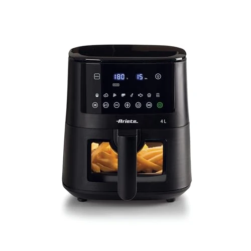 Tijdelijke aanbieding: Ariete 4633 luchtfriteuse, 4 liter, 1400 W, capaciteit 4 l, 9 programma's, shake en grillfunctie, temperatuur tot 200 °C, zwart van 91.17 € naar 91.17 € (0.00% korting)
