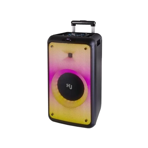 X JUMP XJ 5000 - Altavoz amplificado de alto rendimiento de 180 W con Bluetooth, AUX-IN, USB, SD y TWS, karaoke Party Speaker con batería integrada y micrófono incluido