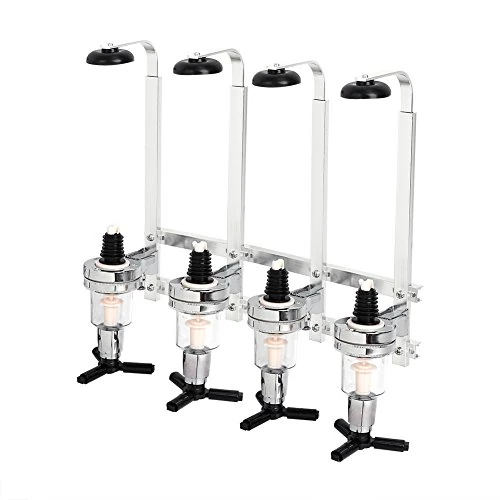 Ejoyous 4 Bottles Bottle Holder, Wall Mounted Bottle Dispenser, Wall Dispenser, Bar Dispenser, Drinks Dispenser, Wall Bottle Stand, Dispenser Spirits