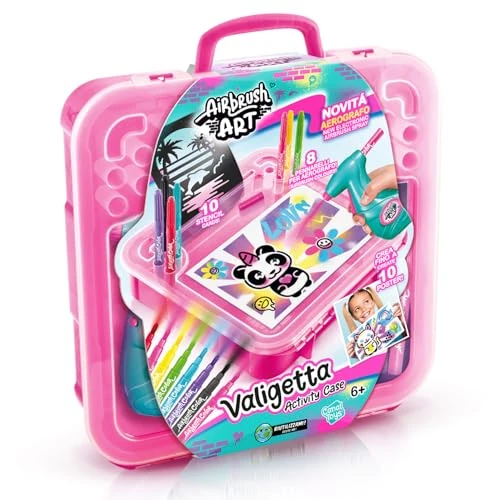 Offerta a tempo: Canal Toys - Airbrush Art - Mallette d'activités avec spray électronique, pochoirs et feutres - AIR 017 - 0.00% da 25.89 € a 25.89 €