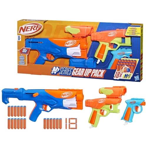 Offerta a tempo: Hasbro - Set di 3 Blaster Nerf + 18 Dardi — 41% da 29,99 € a 17,80 €