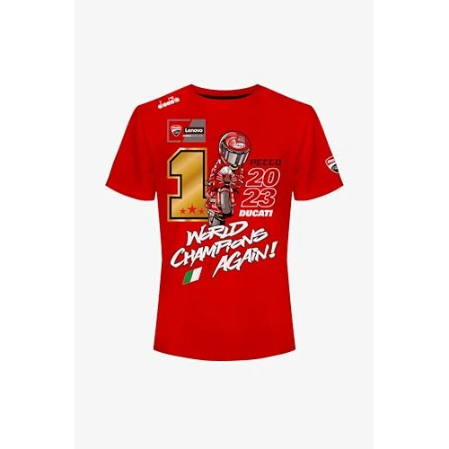 63 Męska koszulka Bagnaia World Championship 2023 (1 opakowanie)