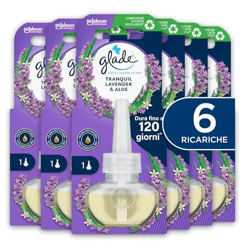 Offerta a tempo: Glade Liquido Elettrico Profumatore per Ambienti, Lavanda, 6 ricariche - 22% da 22.39 € a 17.49 €
