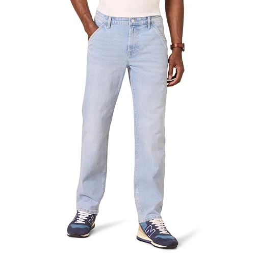 Offerta a tempo: Amazon Essentials Jeans Carpenter da Lavoro Leggermente Elasticizzati, Vestibilità Comoda Uomo, Light Blue Wash, 36W / 32L - 0.00% da 29.80 € a 29.80 €