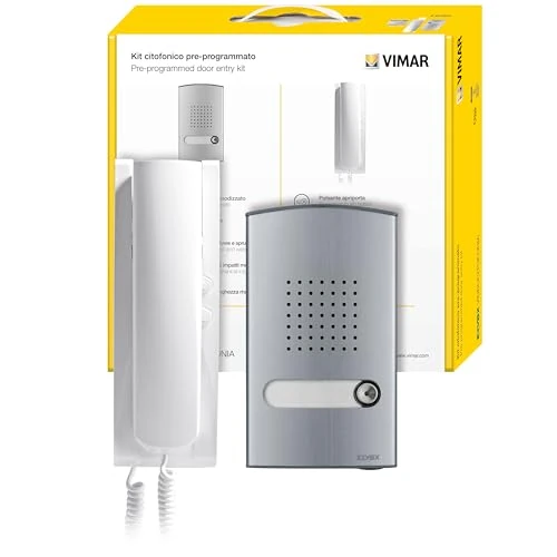 Offre limitée : VIMAR K8879.E Kit d'interphone 2 fils Plus contient : unité audio, plaque audio monofamiliale, interphone combiné avec 2 boutons, alimentation de 147.36 € à 147.36 € (0.00% de remise)