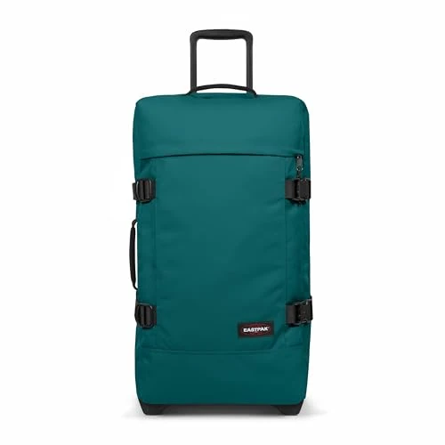 Limited-time offer: Eastpak Tranverz M Medium Suitcase 78L (67 x 35.5 x 30 cm), Durable Rolling Luggage, Lightweight Travel Bag with Double Compartments, Telescopic Handle & TSA Lock - PEACOCK GREEN from 112.50 £ to 92.50 £ (save 18%)