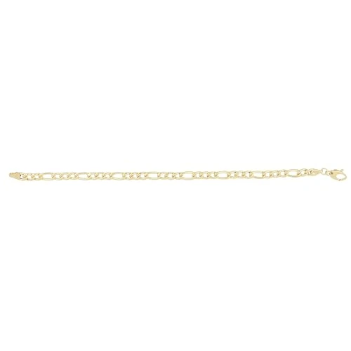 Tijdelijke aanbieding: DelPia, Unisex armband, gepatenteerd, 2 goud, van 18-karaats goud en kern van 925 sterling zilver, model Figaro, 20,5cm, Sterling zilver van 189.00 EUR naar 189.00 EUR (korting 0%)