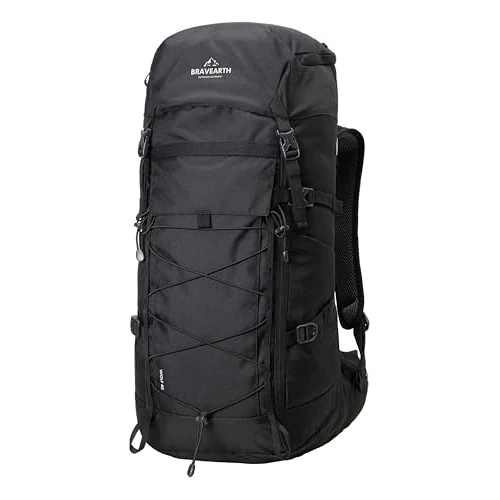 BravEarth Wolf Hiking Backpack, Black, One Size