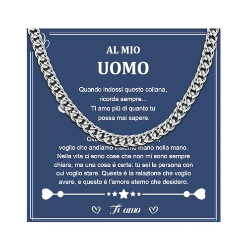 Beperkte aanbieding: CheersLife Cadeau-Ideeën Voor Mannen Cadeau Voor Man Roestvrij Stalen Cubaanse Ketting Voor Mannen Valentijnsdagcadeau Voor Hem Vriendje Verjaardagscadeau Voor Hem Verjaardagscadeaus Voor Mannen IT van 16.99 EUR naar 16.99 EUR (besparing 0%)