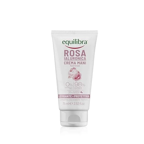 Limitiertes Angebot: Equilibra, Handcreme, glättend und schützend, 75 ml, mit Damaszener-Rosenextrakt, Hyaluronsäure und pflanzlichem Glycerin, 98% natürlicher Herkunft, schnelle Absorption, fettet nicht, zart parfümiert von 3.89 EUR auf 3.89 EUR (Spare 0%)