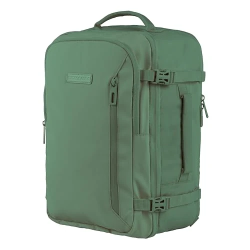 Plecak na bagaż podręczny Ryanair 40x20x25, plecak kieszonkowy 20L Easyjet Low Cost Flights - militarna zieleń