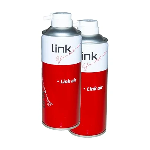 Packung mit 2 Spraydosen für Druckluft, 400 ml.