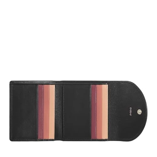 Limited-time offer: DUDU Leather Wallet for Women RFID-Blocking, Ladies Bifold Rear Zipper Pocket Small Purse with 6 Card Slots and Cash Pocket Card Holder Organizer Black Rose from 59.79 GBP to 59.79 GBP (save 0%)