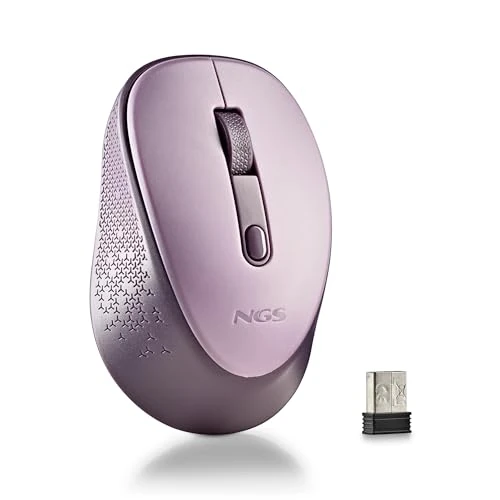 Offre limitee: NGS Dew Lilac - Wireless Optical Mouse, Ergonomic Mouse, Silent for Laptop Wireless, High Precision with Nano Receiver, Ambidextrous, 800/1600 DPI Adjustable, Plug and Play de 7.99 EUR a 7.99 EUR (economie 0%)