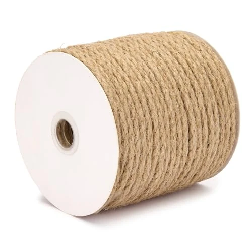 Tijdelijke aanbieding: Natuurlijk jute touw, tosad, 4 mm, lengte 40 m, koord voor knutselen, tuinieren, decoratie, handwerk van 11.12 € naar 11.12 € (0.00% korting)
