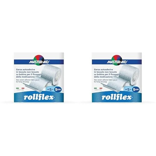 Offerta a tempo: Master Aid Rollflex 5 m x 5 cm - 1 Prodotto (Confezione da 2) — 29% da 20,40 € a 14,44 €