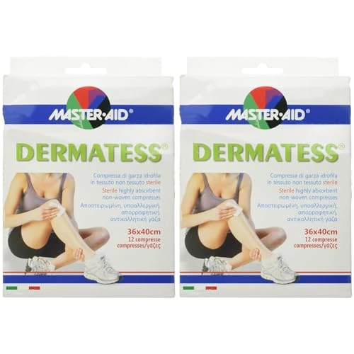 Master Aid Dermatess 36 x 40 cm, 12 Pezzi - 1 Prodotto (Confezione da 2)
