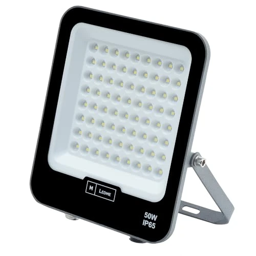 Offerta a tempo: M Ledme - Faretto Proiettore Led Napoli Plus 50 W, 6.000 lumen, IP65 dimmerabile, Colore Luce Calda (3000 k), illuminazione esterna, uso per giardino, cortili, parcheggio, hotel, navi ecc. LM6809 - 57% da 23.12 € a 10.05 €