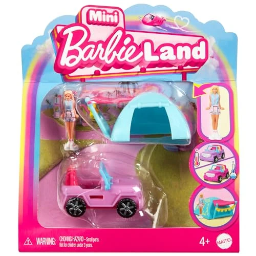 Offre limitée : Barbie Coffret Véhicule Tout-Terrain Mini-BarbieLand Comprenant Une poupée de 3,8 cm, Un véhicule Tout-Terrain Qui Change de Couleur et Une Tente, HYF43 de 9.99 € à 7.99 € (20% de remise)