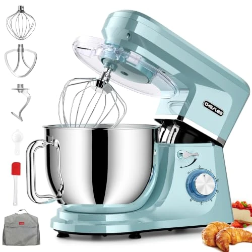 Offerta a tempo: CHeflee Impastatrice Planetaria,2000 W Ad alta,8 Litri Capacità Inox,6 Velocità Pulse,Protezione di sicurezza,Ad alta potenza Multifunzione Mixer,Azzurro Chiaro - 38% da 229.99 € a 141.95 €