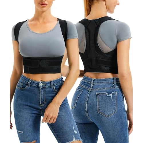 Offerta a tempo: Junlan Correttore Posturale Spalle Schiena Busto Ortopedico Lombare Uomo e Donna Raddrizza Dritta Supporto per Schiena Dritta e Raddrizza Fascia Spalle(Nero,XS-S) - 21% da 25.25 € a 19.99 €