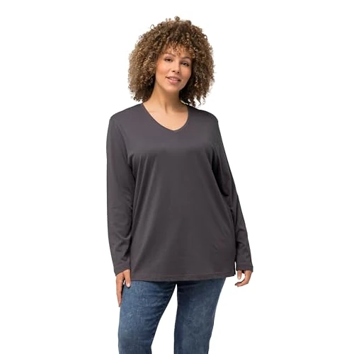 Oferta ograniczona: Ulla Popken Koszulka Kobiety Shirt, V-ausschnitt, Relaxed, Langarm z 75.13 EUR na 75.13 EUR (znizka 0%)