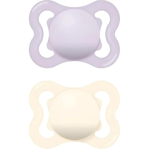 MAM Air fopspeen in set van 2, rubber met fopspeenbox, 2-6 maanden, roze