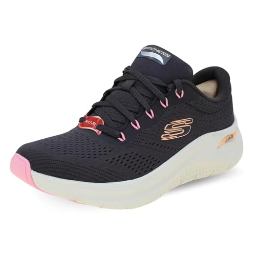 Offre limitée : Skechers Femme Arch Fit 2.0 Big League Shopping-Feed;Mujer;Zapatillas-Bajas-Mujer, Pewter Mesh Multi Trim, 38 EU de 99.95 € à 70.35 € (30% de remise)