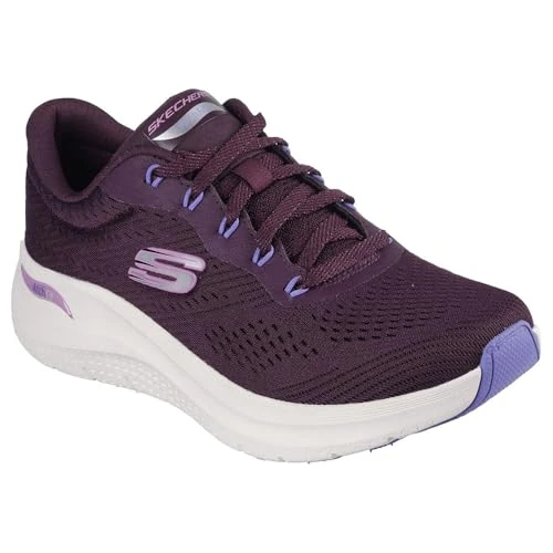 Skechers Sneaker Arch Fit 2.0 Big League, da Donna, Multi Trim in Rete Prugna, 38 EU