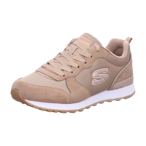 Limited-time offer: Skechers Women's Og 85 Goldn Gurl Sneaker, Tan Suede/Nylon/Rose Gold Trim, 3 UK from 64.00 GBP to 58.00 GBP (save 9%)
