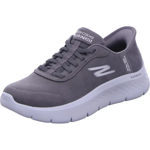 Limited-time offer: Skechers Women's Go Walk Flex Mali Slip-On Sneakers, Charcoal Textile/Trim, 4 UK from 74.00 GBP to 60.66 GBP (save 18%)