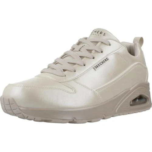Offerta a tempo: Skechers Uno Galactic Galactic - Sneaker da Donna, Maglia Duraleather Bianco Sporco, 37 EU - 31% da 94.95 € a 65.99 €