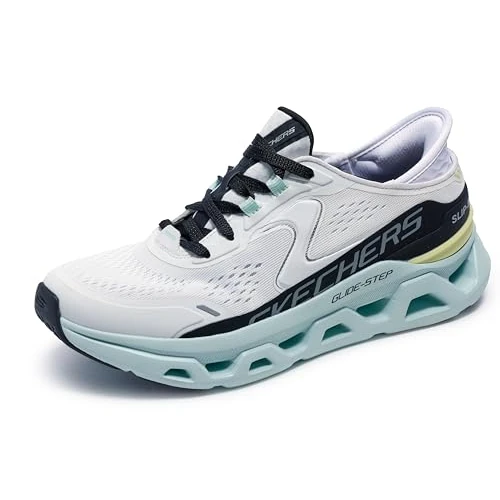 Offre limitée : Skechers Femme Glide-Step Altus Slip-In ENTRAINEUSE, White Synthetic/Mesh/Multi Trim, 36 EU de 114.95 € à 92.73 € (19% de remise)