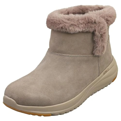 Oferta limitada: Skechers Botas de tobillo para mujer On-the-Go Joy, Gamuza gris pardo oscuro, 37.5 EU de 94.95 EUR a 51.09 EUR (ahorro 46%)