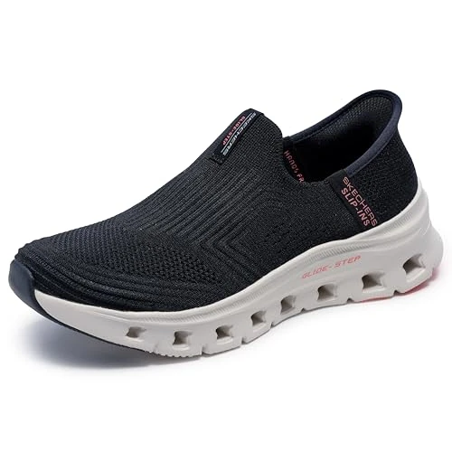 Zeitlich begrenztes Angebot: Skechers Damen Glide-Step Pro Everyday Citizen Sneakers, Black Knit Pink Trim, 38.5 EU von 66.50 € auf 66.50 € (0.00% Rabatt)
