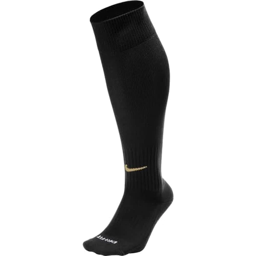 Limited-time offer: NIKE U Nk Classic Ii CSH OTC TM 132 Knee High Sock, Black/Jersey Gold, M from 69.84 £ to 5.59 £ (save 92.0%)