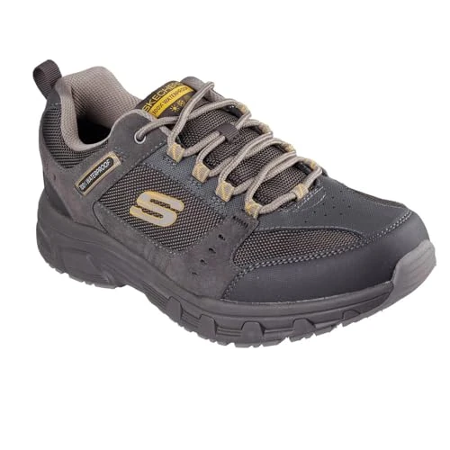 Skechers Men's Oak Canyon Rydell Trekking Low Cut Shoes, Stone Suede/Synthetic/Brown Trim, 10.5 UK