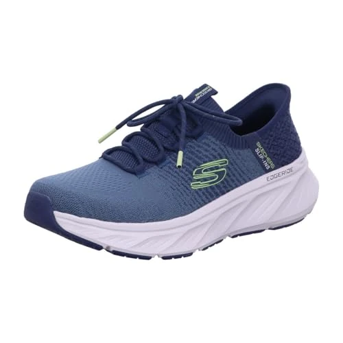 Offre limitée : Skechers Edgeride Raygo Baskets à Enfiler Mains Libres pour Homme, Bordure en Tricot Bleu Marine Citron, 41 EU de 89.95 € à 69.72 € (22% de remise)