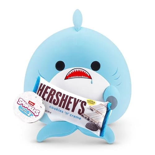 Snackles 77605H, Shark (Hershey, Cookie n Cream), Series 2, groot pluche speelgoed, klein (20 cm)