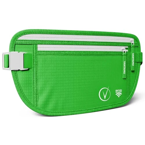 Offerta a tempo: Cintura per soldi da viaggio nascosta, portafoglio con protezione RFID, adatta per passaporto e telefono con custodia - 46% da 29.99 € a 16.24 €