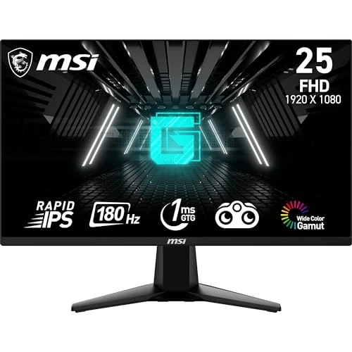 Oferta limitada: MSI G255F - Monitor Gaming de 24.5", FHD (1920x1080), 180 Hz / 1ms, Adaptive-Sync, Display Port 1.2a, HDMI 2.0b, Negro de 99.00 EUR a 83.00 EUR (ahorro 16%)